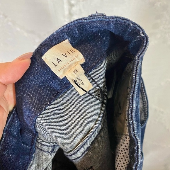 NWT Rebecca Taylor la vie ines high waisted straight leg jeans size 25 - Picture 10 of 13